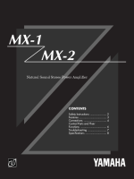 Yamaha MX-2 - Owners Manual 